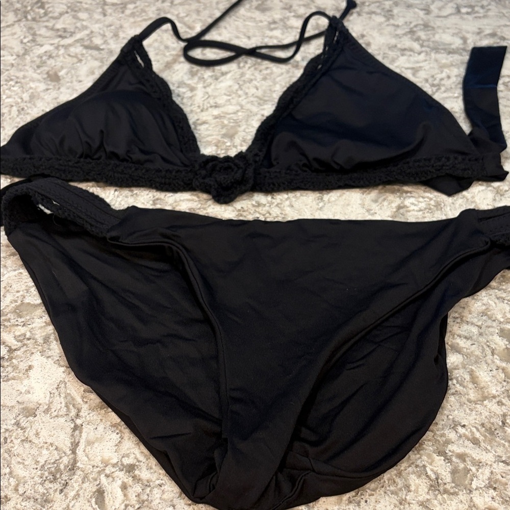 BECCA Classic Black Bikini Set L
